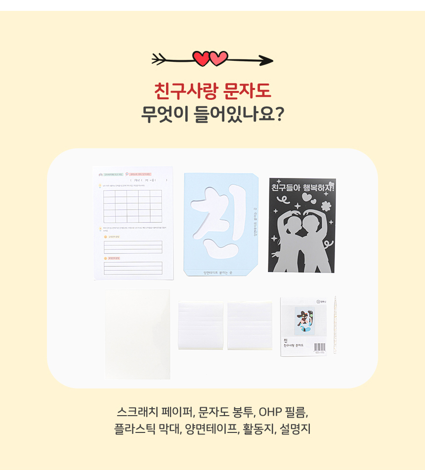친구사랑 문자도